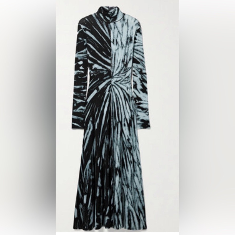 Proenza Schouler White Label Tie Dyed Stretch Jersey Turtleneck Dress